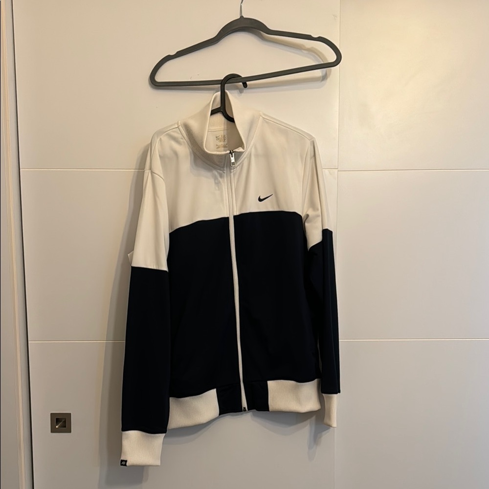 Nike Navy and White Track Jacket